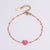 Women Korean Heart Geometric Heart Stainless Steel Oil Dripping Bracelets