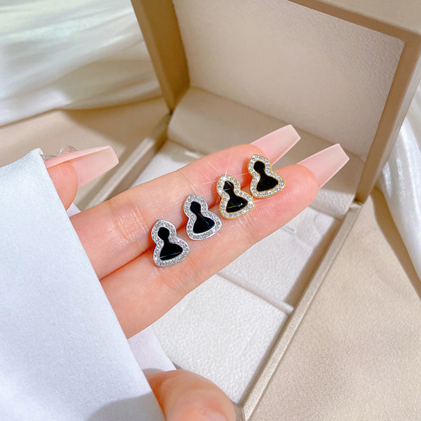 Korean Cosmos Geometric Titanium Steel Electroplating Earrings