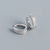 925 Sterling Silver Luxurious Circle Geometric Silver Diamond Inlay Stud Earrings