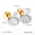 IG Style Ellipse Round Geometric Stainless Steel Electroplating Earrings