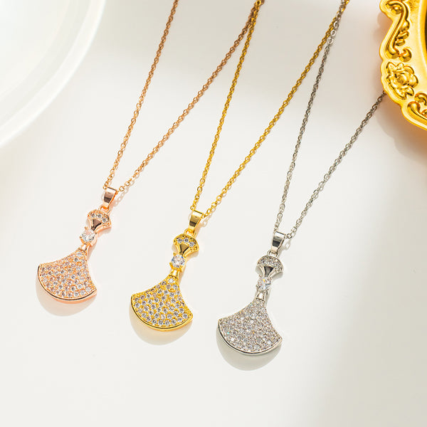 Droplet Titanium Steel 18K Gold Plated Necklaces