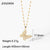 IG Style Circle Stainless Steel 18K Gold Plated Necklaces