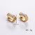 Minimalist Ellipse Geometric U-Shape Stainless Steel Electroplating Earrings