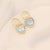 Women IG Style Heart Copper Stud Earrings