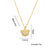 Bear Wave Titanium Steel 18K Gold Plated Necklaces