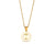 Fashion Round Number Text Letter Stainless Steel 18K Gold Plated Necklaces