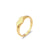 Women Fashion Irregular Geometric Stainless Steel 18K Gold Plated Rings