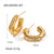 IG Style Round Geometric Stainless Steel 18K Gold Plated Earrings