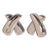 Fashion Stripe Geometric Stainless Steel Electroplating Stud Earrings