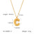 IG Style Letter Number Text Stainless Steel Electroplating Necklaces