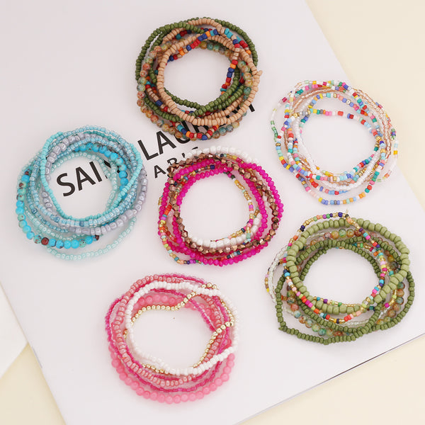 Women Fashion Wave Plastic Handmade Bracelets