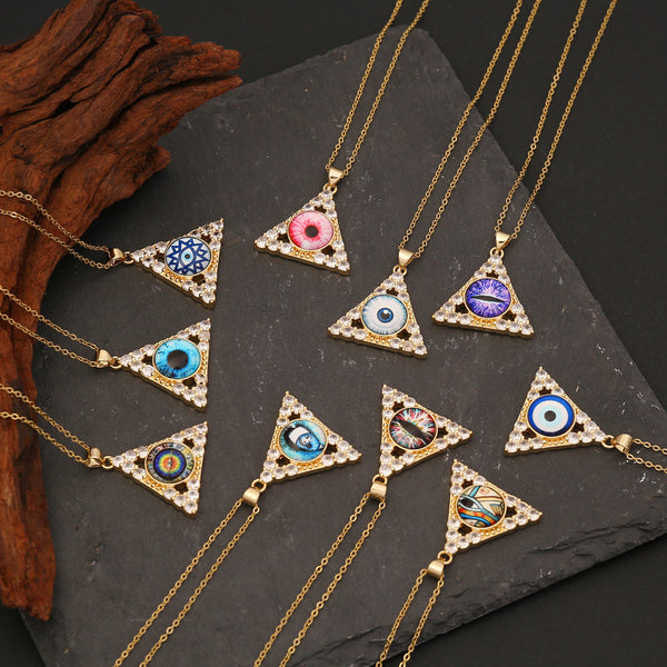 Expressive Irregular Geometric Copper Electroplating Pendants