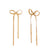 Fashion Bowknot Stainless Steel 18K Gold Plated Stud Earrings