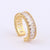 Vintage Retro Women Vintage Geometric Metal Retro Geometric Gold Plating Rings