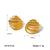 IG Style Pleated Irregular Geometric Stainless Steel Electroplating Earrings