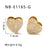 IG Style Heart Tennis / Diamond Line Heart Stainless Steel Electroplating Earrings