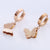 Refreshing Butterfly Geometric Animal Chinese Zodiac Stainless Steel Electroplating Stud Earrings