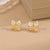 Bowknot Minimalist Geometric Zircon Polishing Earrings