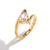 Fashion Creative Circle Geometric Stainless Steel 18K Gold Plated Rings