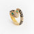 Women Diamond Metal Animal Snake Shape Copper Rings