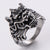 Punk Snake Chinese Zodiac Animal Stainless Steel Distressing Rings