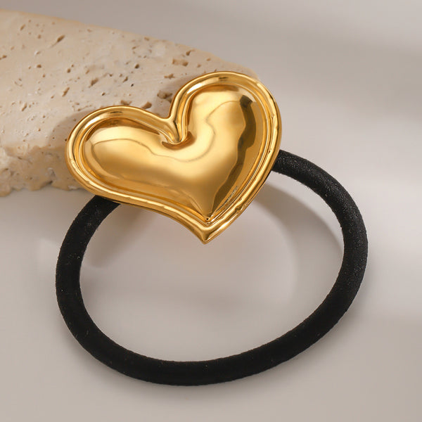 Heart Stainless Steel Electroplating Hair Ties