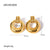 Maillard Circle Stainless Steel 18K Gold Plated Earrings