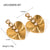 IG Style Heart Geometric Stainless Steel 18K Gold Plated Earrings