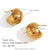 Fashion Moon Geometric Stainless Steel 18K Gold Plated Stud Earrings