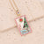 Women Retro Vintage Metal Fruit Copper Zircon Inlay Pendants