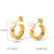 IG Style Pearl Bowknot Geometric Stainless Steel Electroplating Earrings