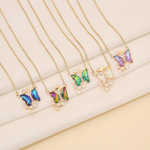 Fashion Butterfly Insect Stainless Steel Pendants