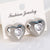 Moderate Luxury Irregular Heart Heart Droplet Copper Diamond Inlay Stud Earrings