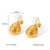 IG Style Pearl Bowknot Geometric Stainless Steel Electroplating Earrings