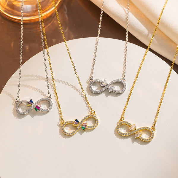 Moderate Luxury Number Letter Text Titanium Steel 18K Gold Plated Necklaces