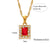 Fashion Ellipse Quadrilateral Round Geometric Stainless Steel 18K Gold Plated Necklaces