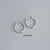 925 Sterling Silver Minimalist Round Geometric Silver Electroplating Stud Earrings