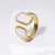 Open Ring Minimalist Quadrilateral Geometric Stainless Steel Electroplating Rings