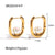 IG Style Circle Geometric Stainless Steel 18K Gold Plated Earrings