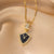 Moderate Luxury Letter Geometric Titanium Steel 18K Gold Plated Necklaces