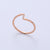 Natural Women Metal Diamond Wave Titanium Steel Polishing Rings