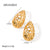 IG Style Round Geometric Stainless Steel 18K Gold Plated Earrings