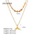 IG Style Mermaid Tail Geometric Stainless Steel 18K Gold Plated Necklaces