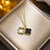 Moderate Luxury Celestial Geometric Titanium Steel 18K Gold Plated Necklaces