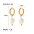 IG Style Pearl Geometric Stainless Steel 18K Gold Plated Earrings