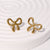 Minimalist Bowknot Bowknot Stainless Steel Electroplating Stud Earrings