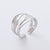 Retro Vintage Women Geometric Geometric Stainless Steel Electroplating Rings