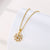 Women Minimalist Geometric Metal Flower Stainless Steel Electroplating Necklaces