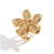 Retro Vintage Fashion Petal Flower Stainless Steel Electroplating Rings