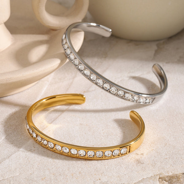 IG Style Circle Stainless Steel Electroplating Bangles